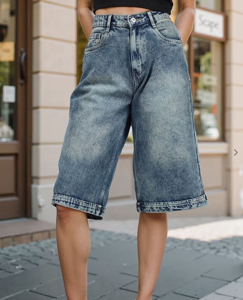 Denim shorts