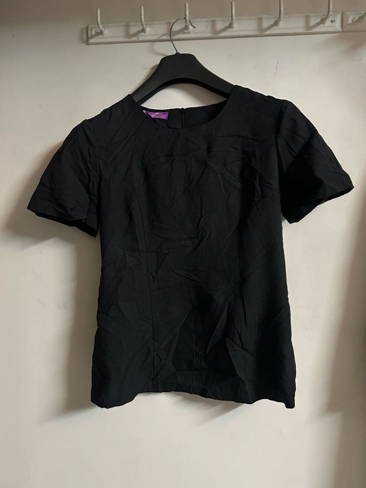 Classic Black Short Sleeve Top