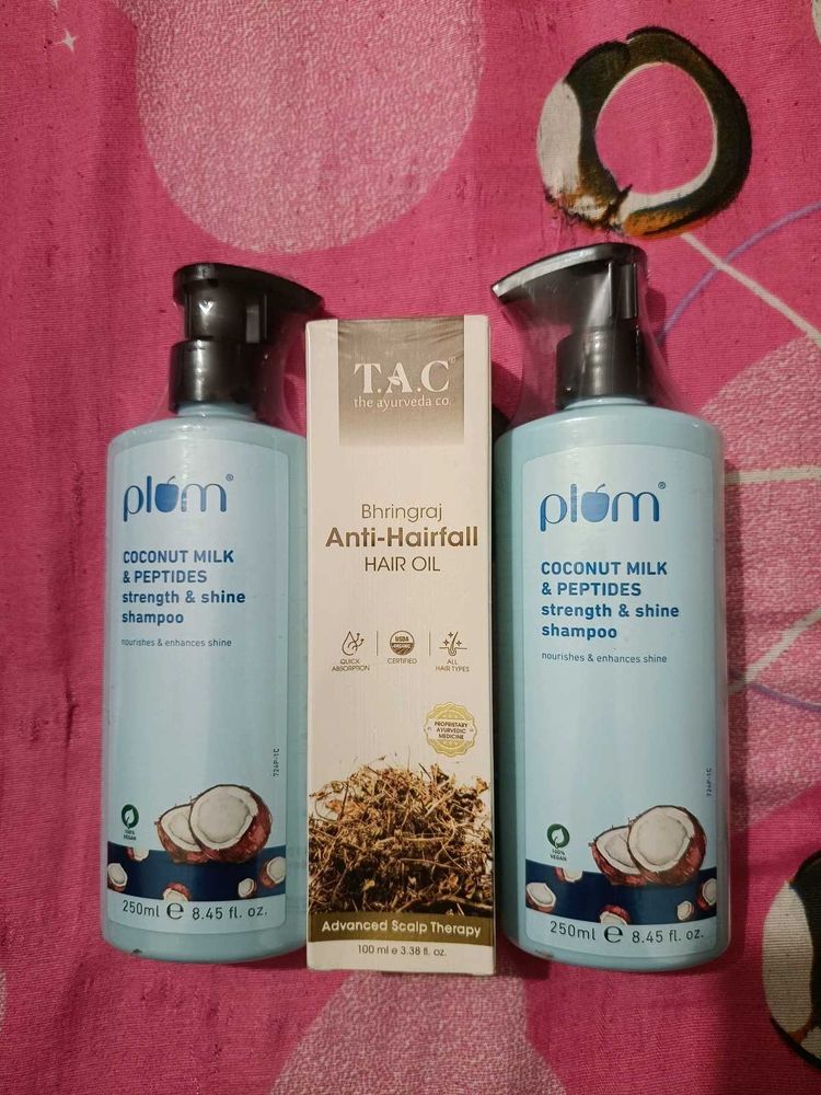Pack Of 3, Shampoo &amp; Hair Oil