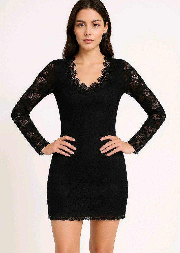 Elegant Black Lace Dress