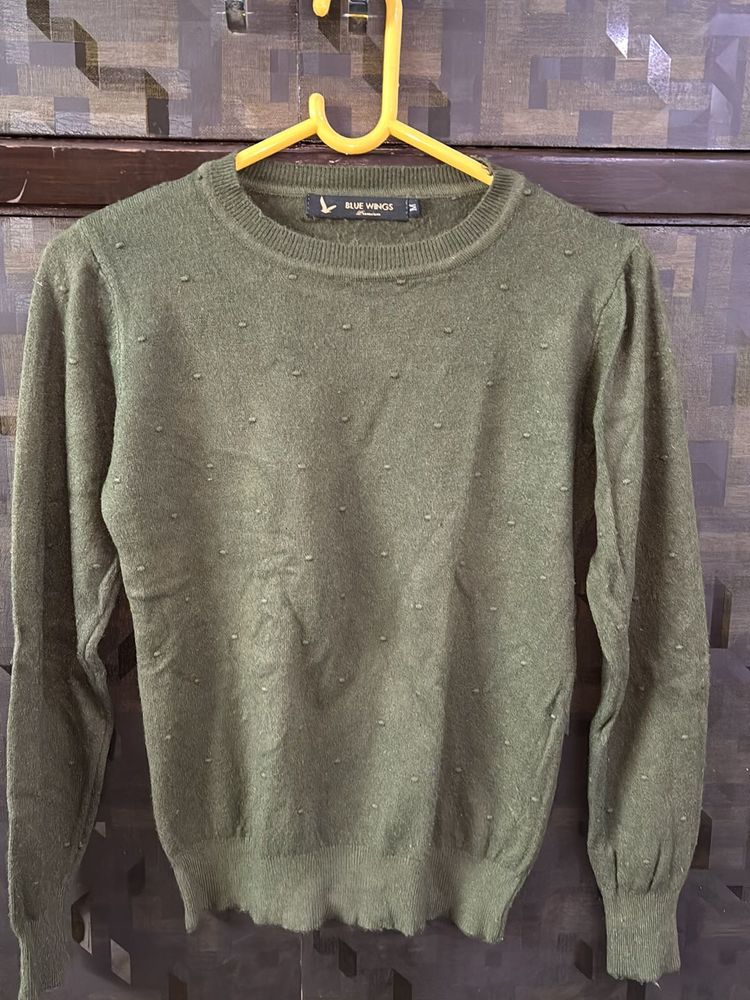 DARK GREEN SWEATER