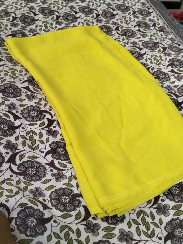 Plain Saree 5.5 Meter With Tag