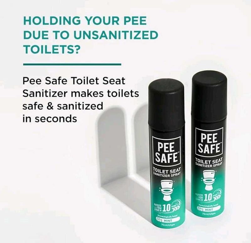 Pee Safe Toilet Seat Sanitizer Spray - 3 Units