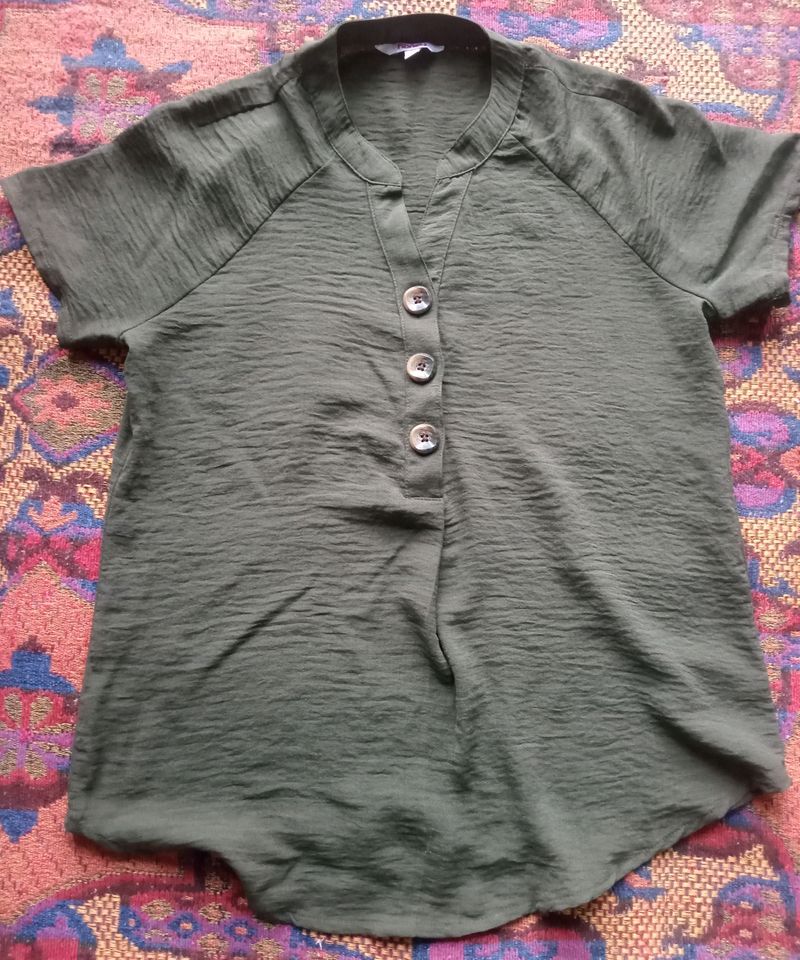 Honey By Pantaloons Olive Green Top