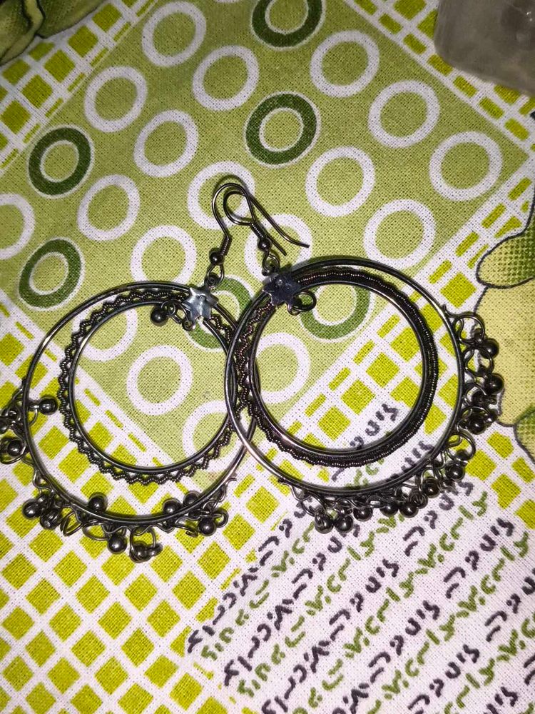 Black Jhumka Earrings