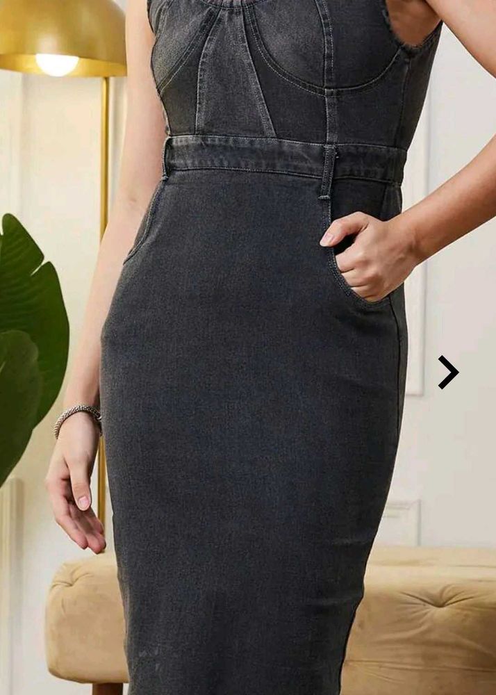 Stylish Denim Bodycon Dress