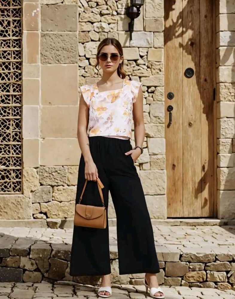 SHEIN BRAND Stylish Black Palazzo Pants