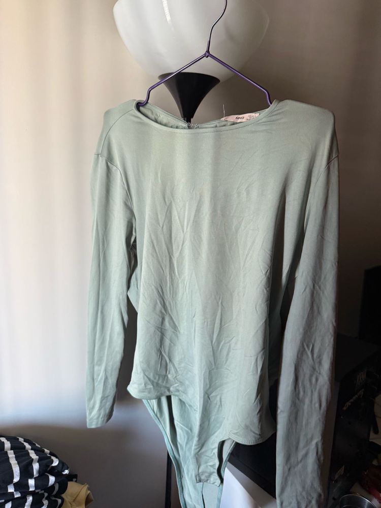 Mango mint Green Bodysuit Top XL Size