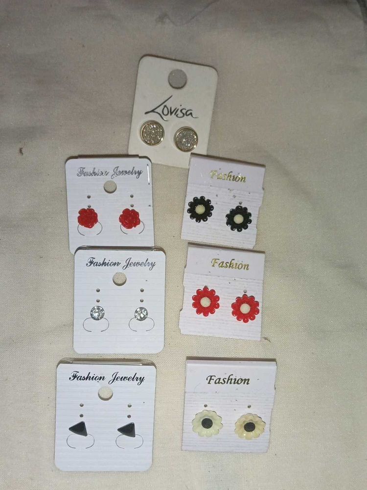 Set of 7 Earring Stud Bundle