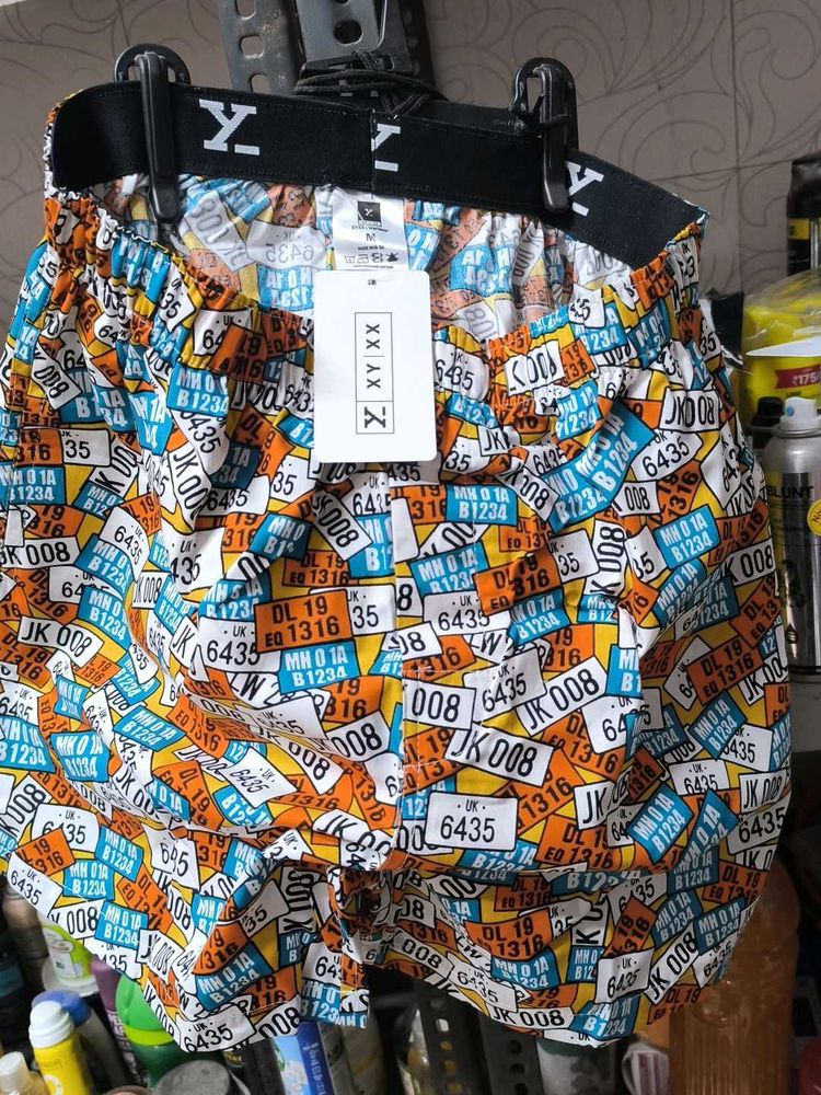 Funky License Plate Print Boxers