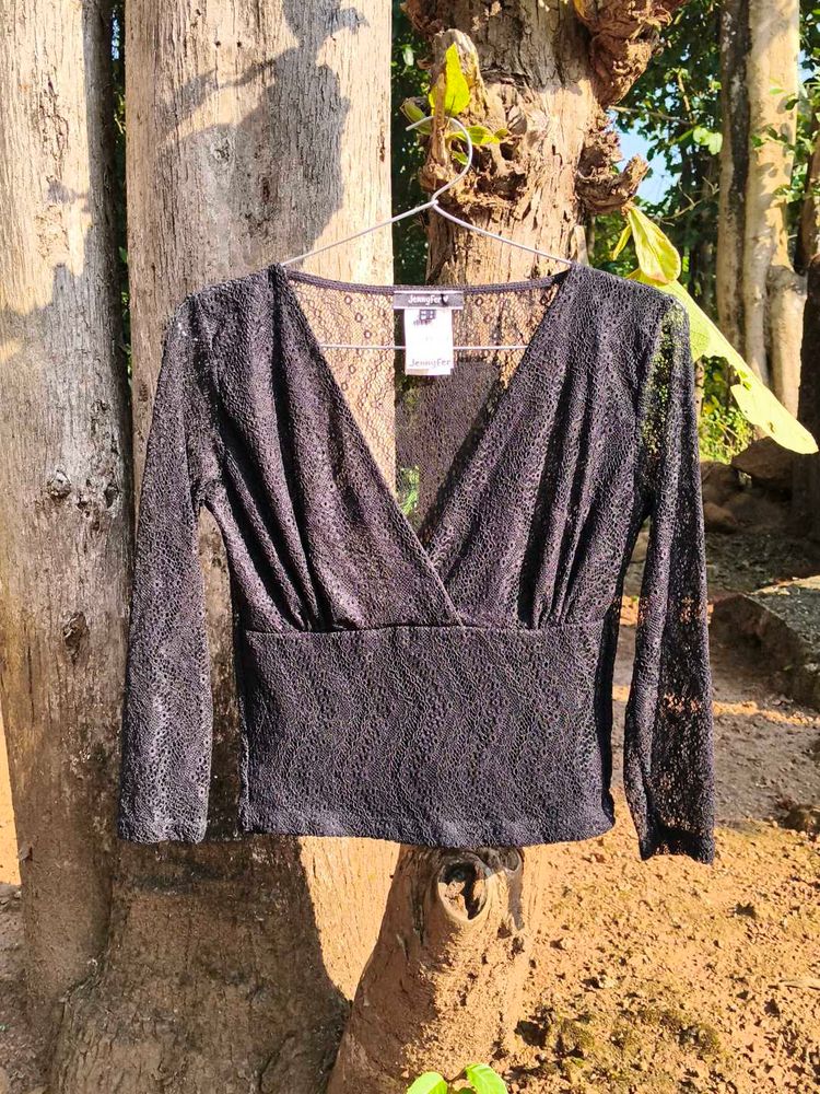 🖤Black Lace Long Sleeve Top🖤