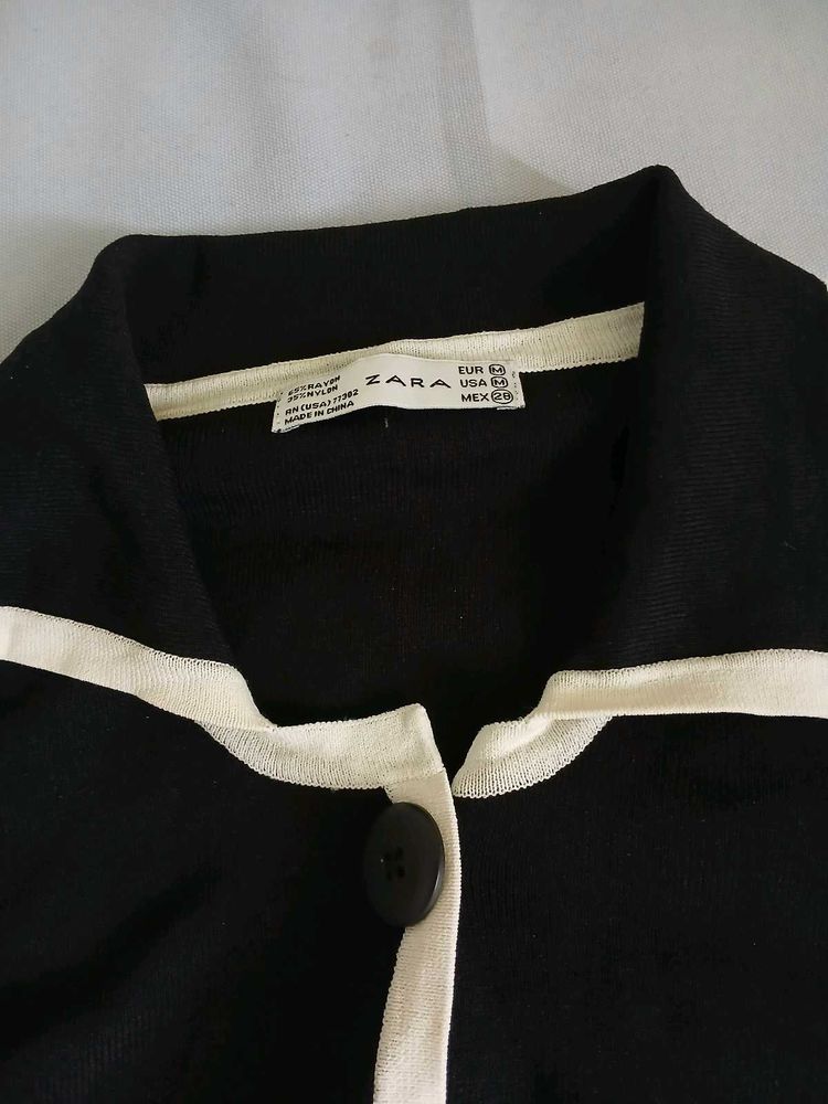 Zara Black &amp; White Top