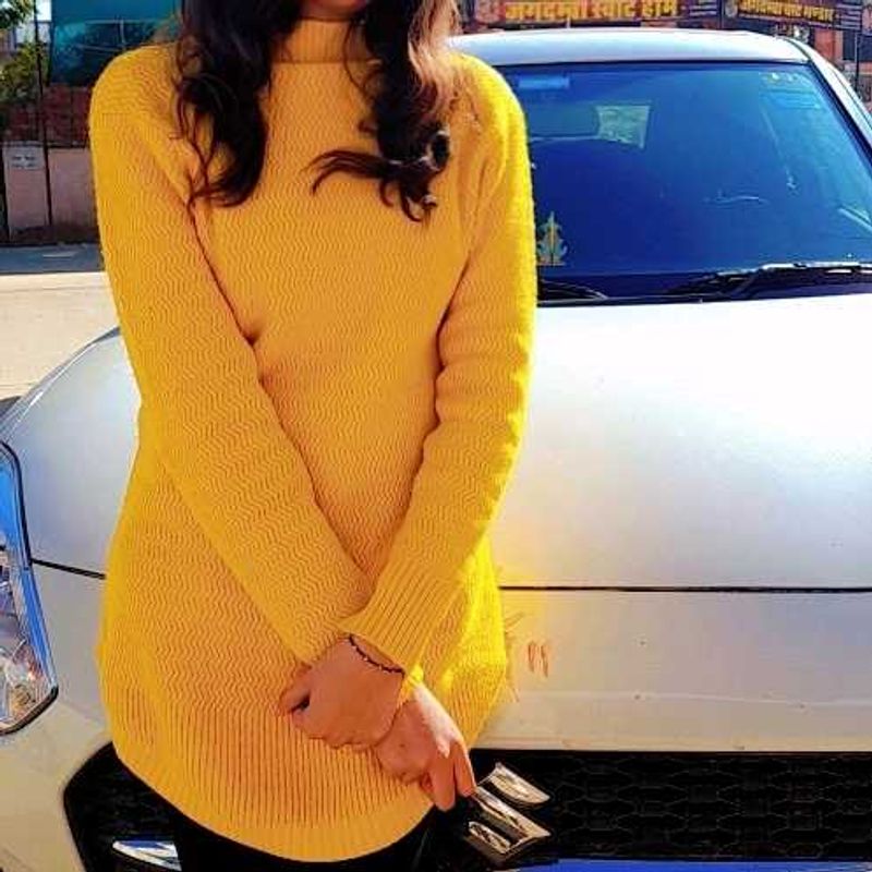Yellow Knit Sweater
