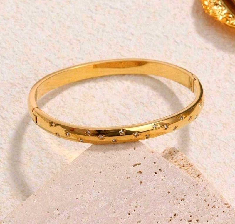 Star Studded Bangle Bracelet Anti Tarnish