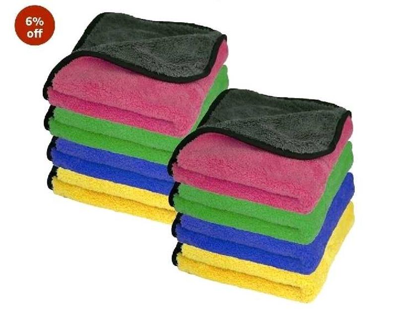 Double Sided Microfiber Cloth 800 GSM Pack Of 8
