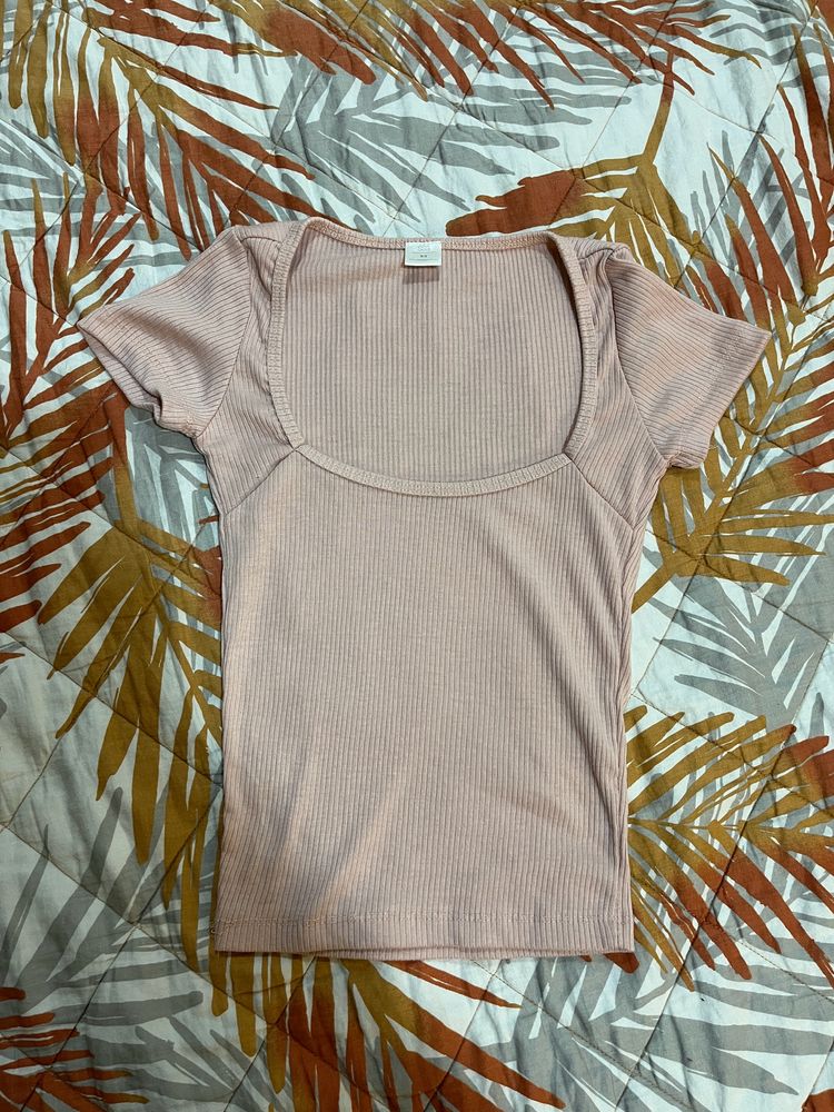 Pink Square Fit Top