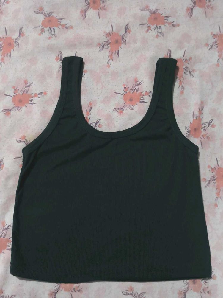 Solid Ribbed Sleeveless Top | Free Size | Daily We