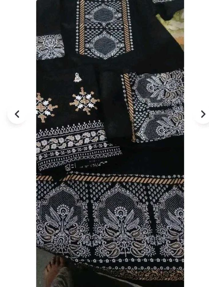 Greyish Black Kurta Set