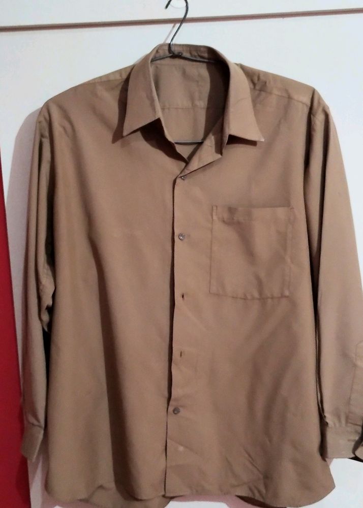 Mens Formal Shirt Brown Color