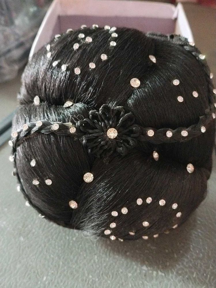 Sparkling Rhinestone Hair Bun