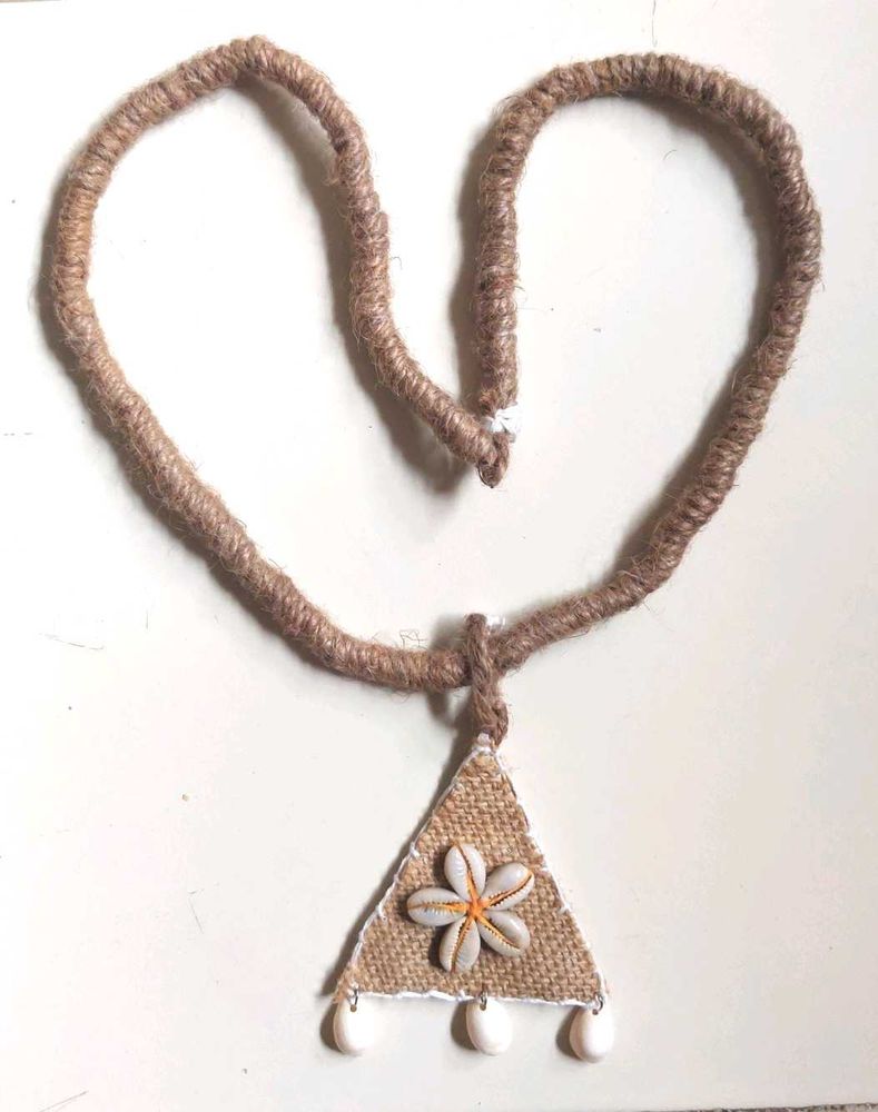 Boho Hemp &amp; Shel Jute Necklace