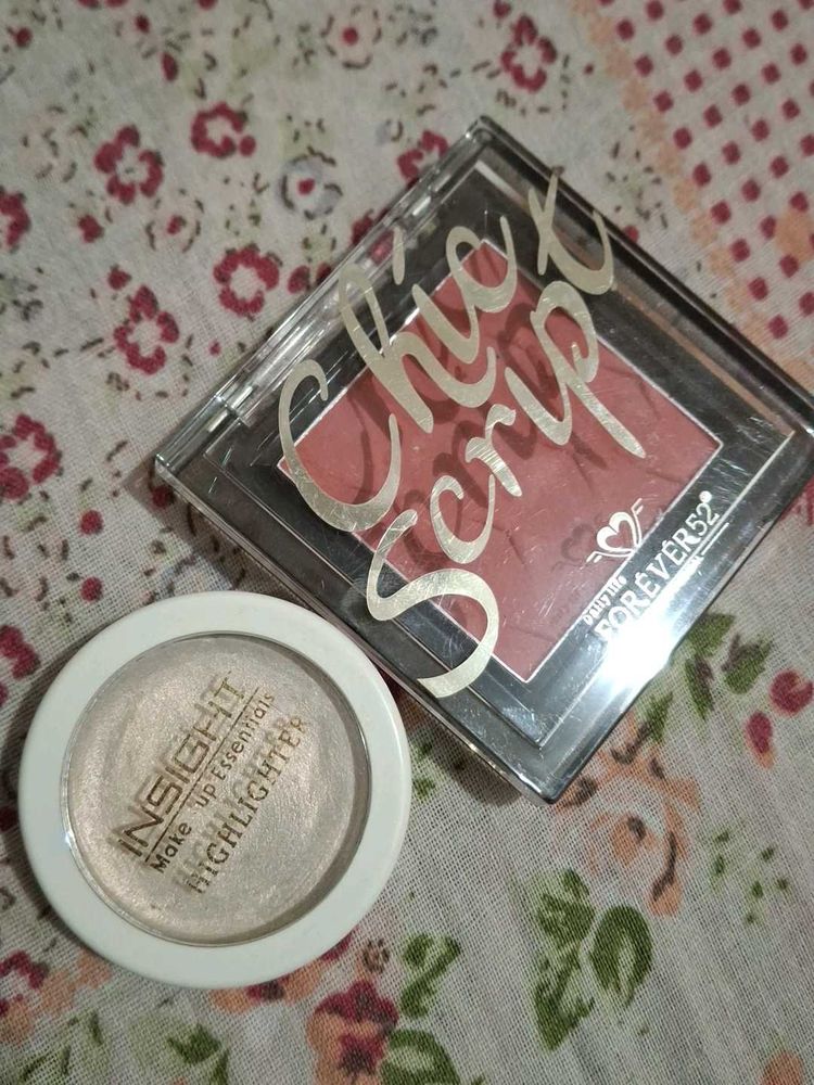 Insight Highlighter and forever 52 blush