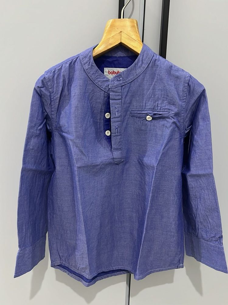 Boy&#39;s Blue Casual Shirt