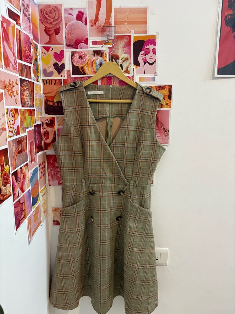 vintage Plaid Mini Dress