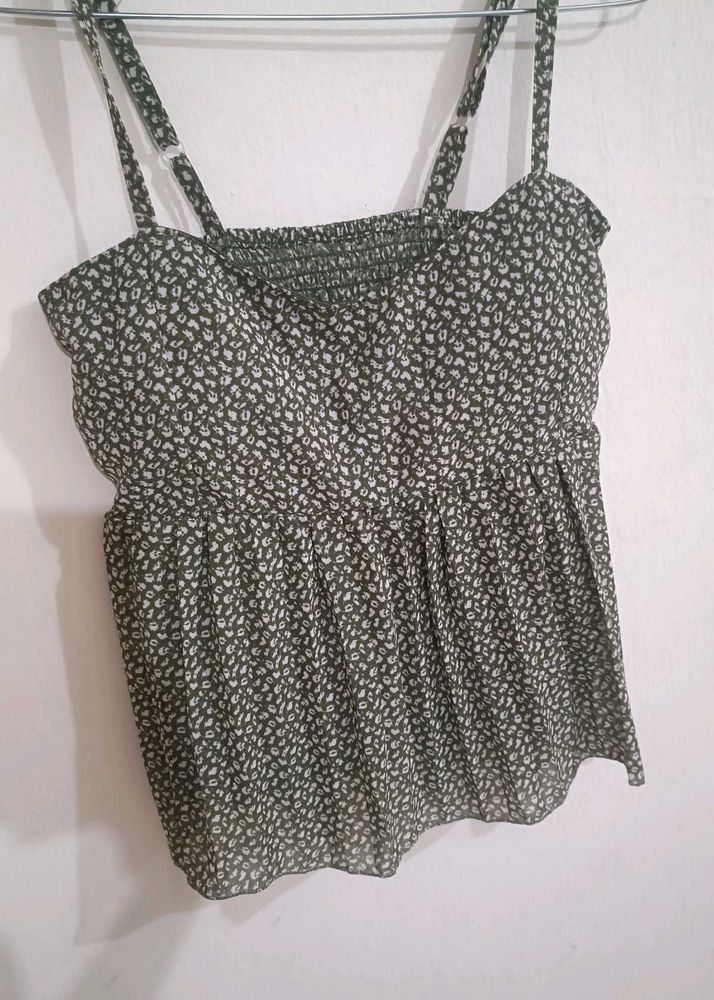 Strappy Peplum Top