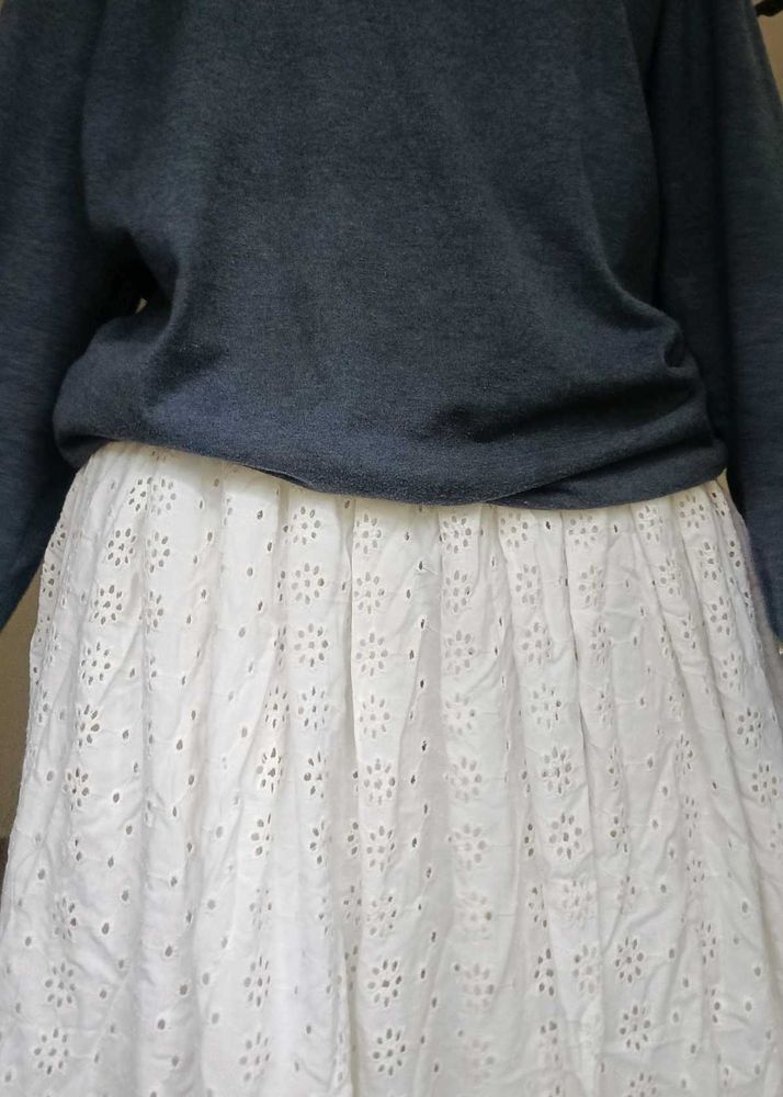 White Eyelet Skirt