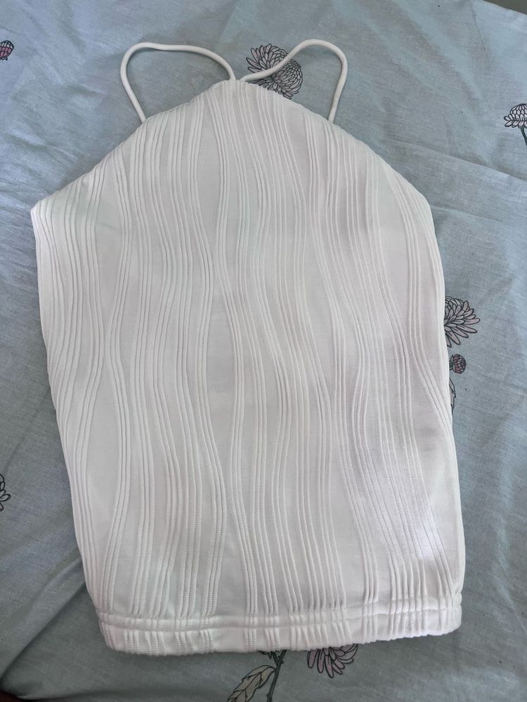 White Halter Top