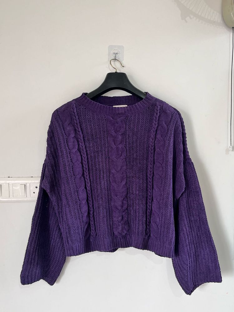 Purple Knit Sweater