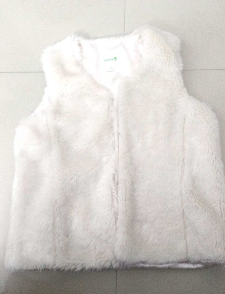 Luxury Fuzzy White Vest