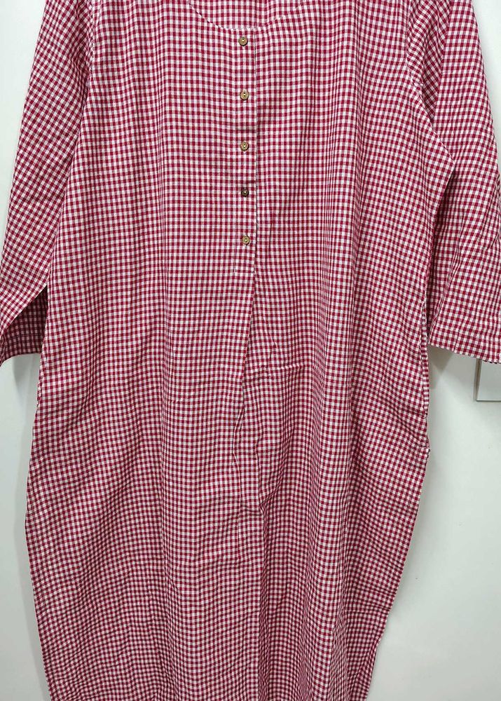 Red And White Kurta - XXL