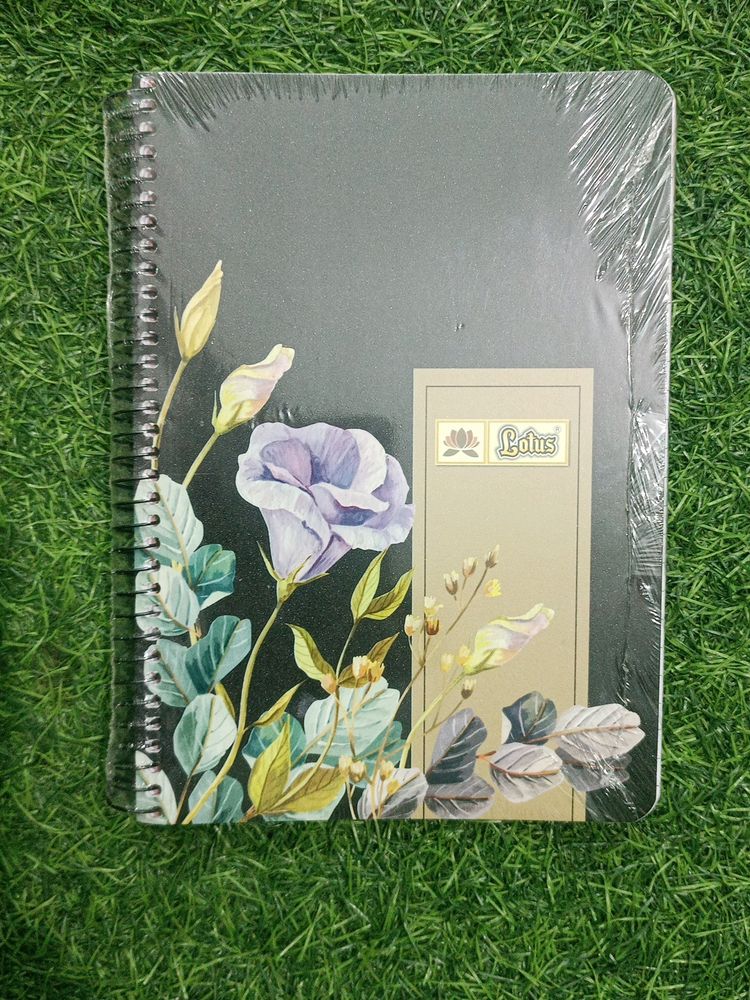 A5 Coloured Ruled Sheet Lotus Notebook