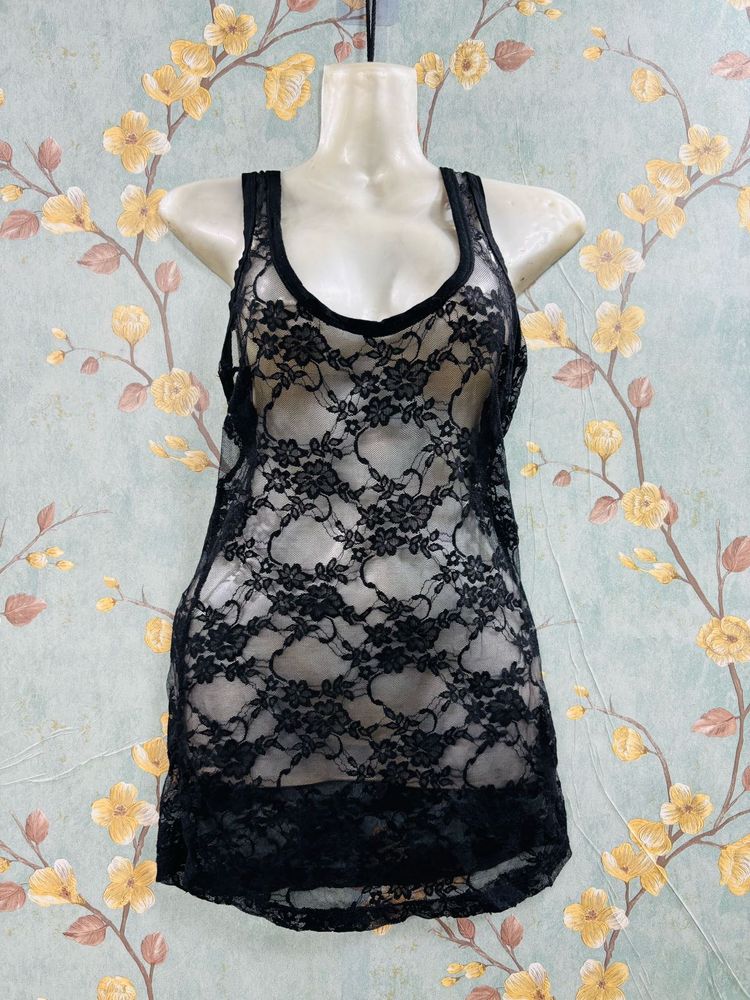 Floral Mesh Dress