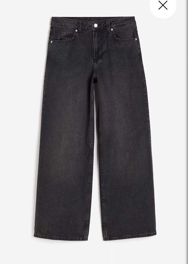 Y2k H&amp;M Charcoal Baggy Jeans
