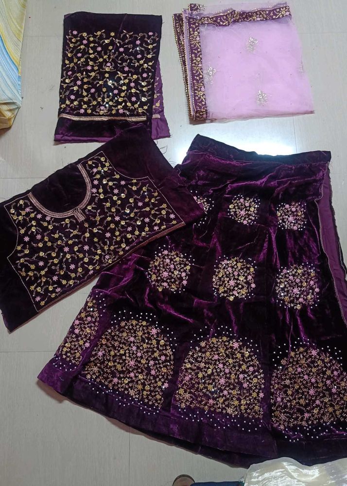 Gorgeous Velvet Lehenga Choli Set