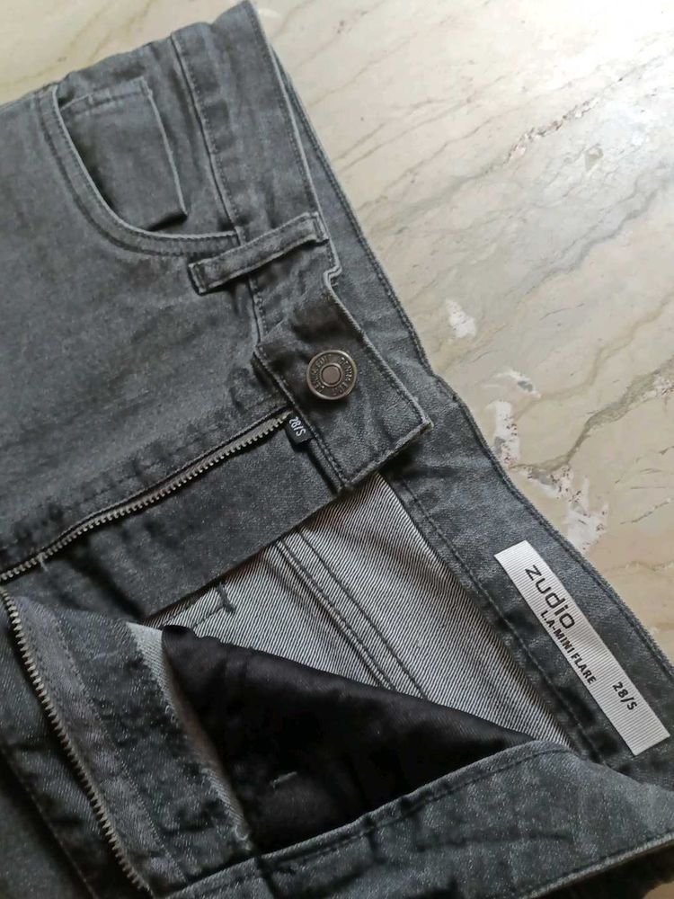 Zudio New Dark Grey Bootcut Jeans