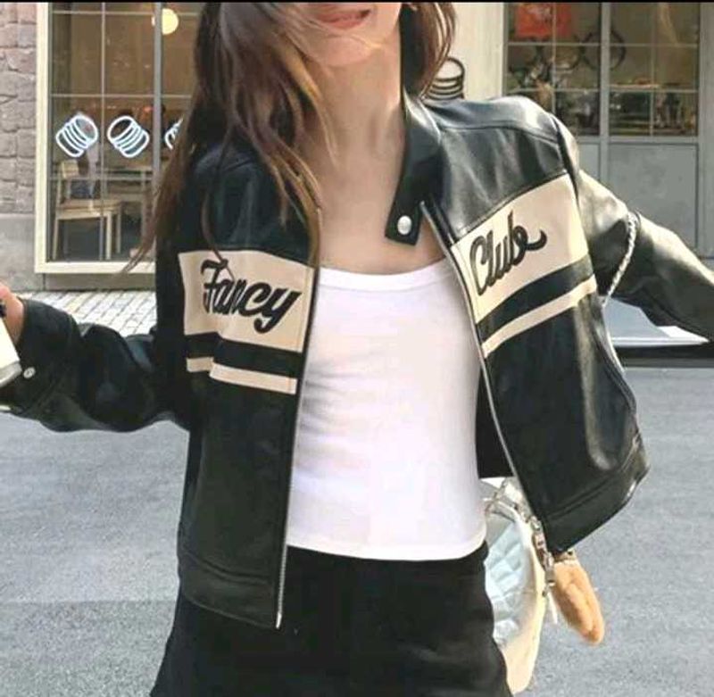 Statement Faux Leather Jacket.