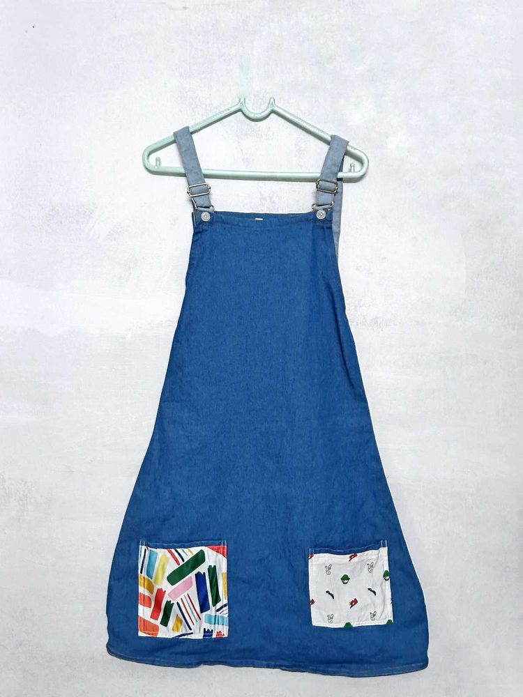 Custom Denim Knee-Length Dress – Small Size (Brand