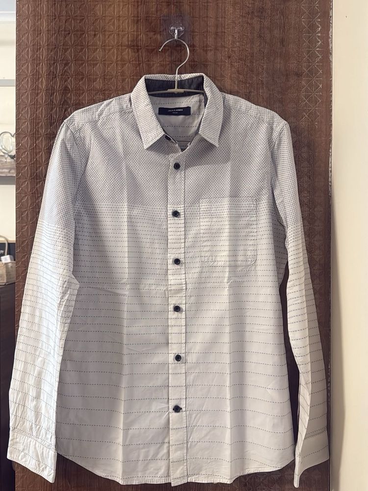 JACK AND JONES Men&#39;s Patterned Casual Shirt