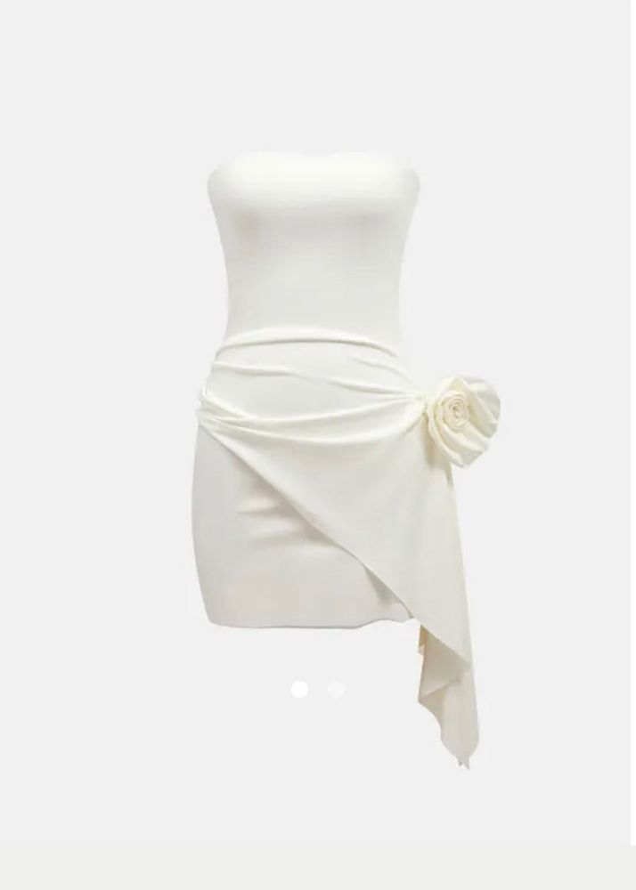 Savana White Applique Bodycon Dress