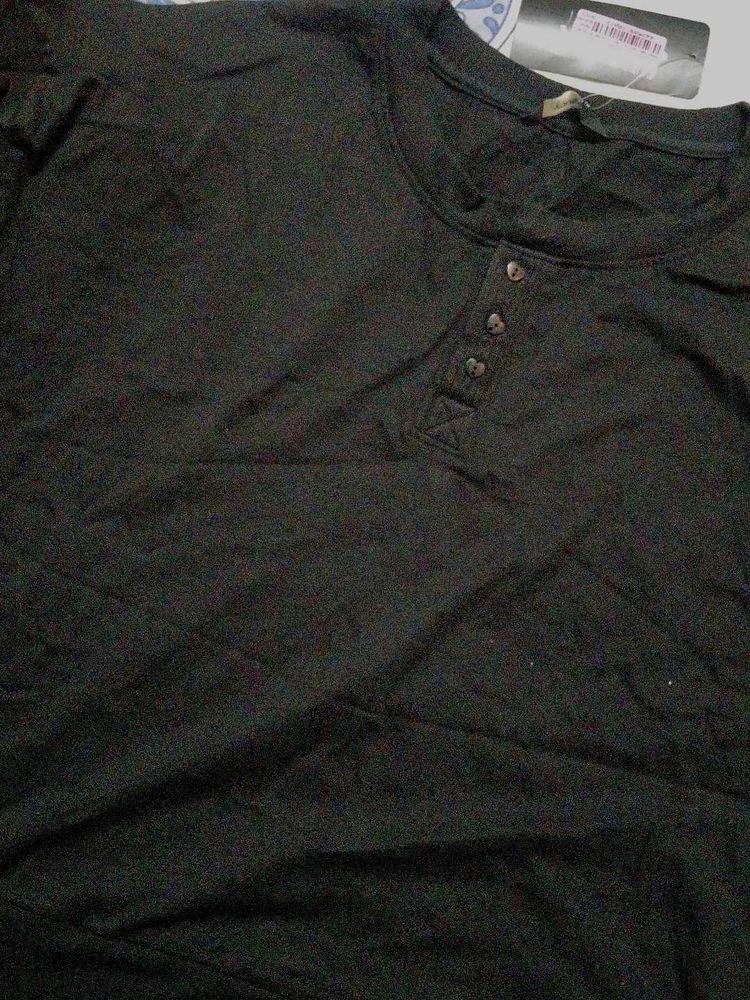 Black Henley Shirt
