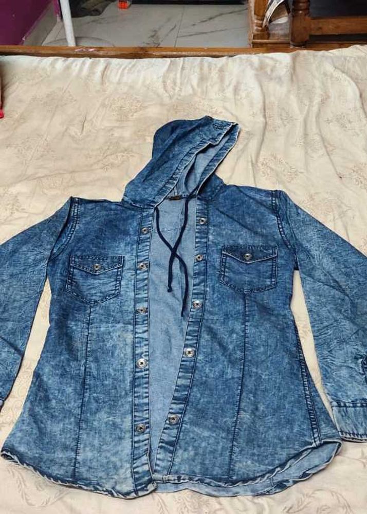 Denim Hooded Jacket