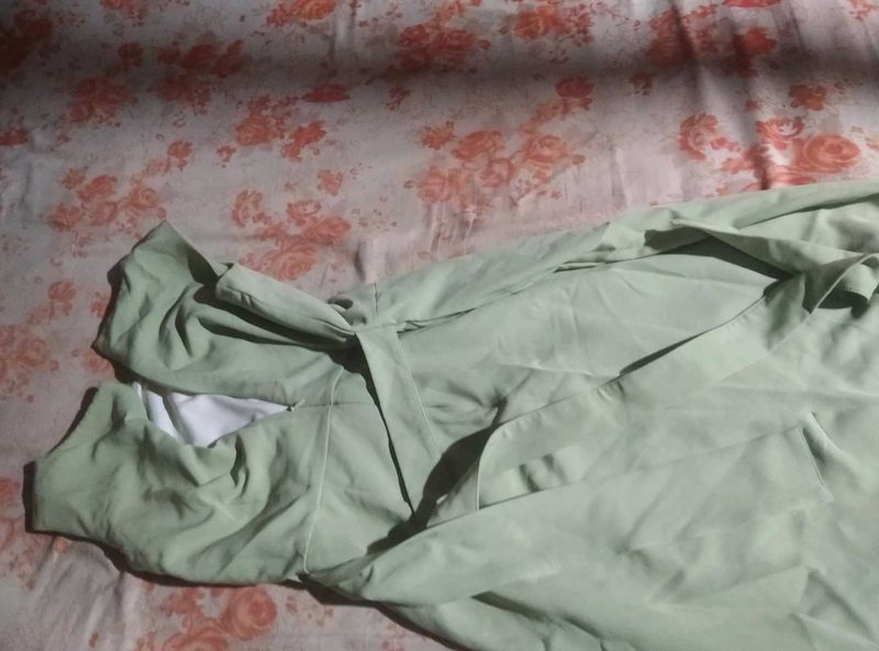 Sage Green Wrap Dress