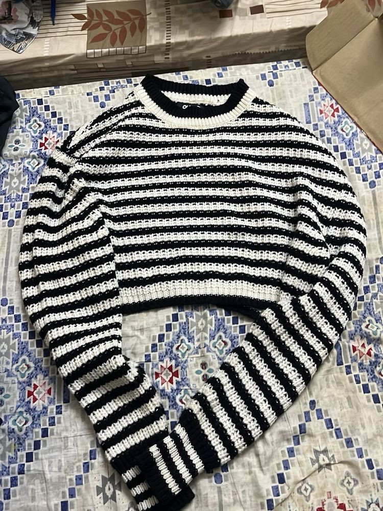 Striped Cropped Sweater
