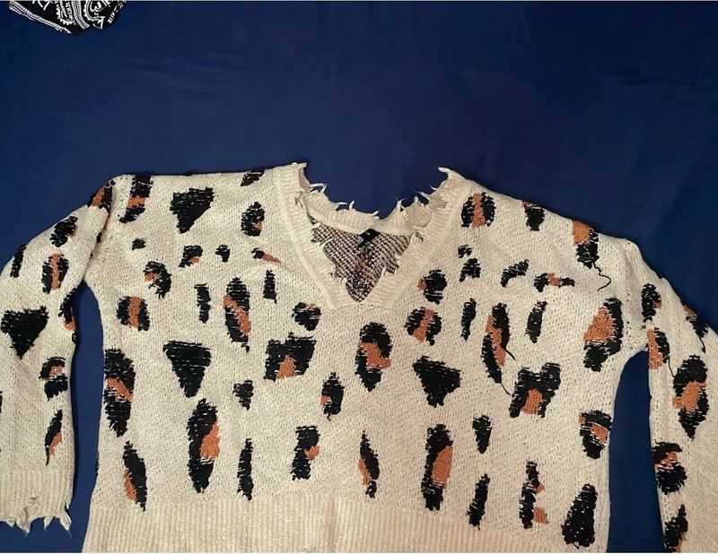 Animal Print Sweater