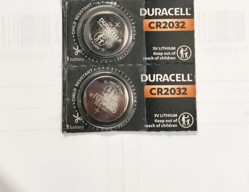 Duracell CMOS CR2032 Lithium Battery (Pack Of 2)