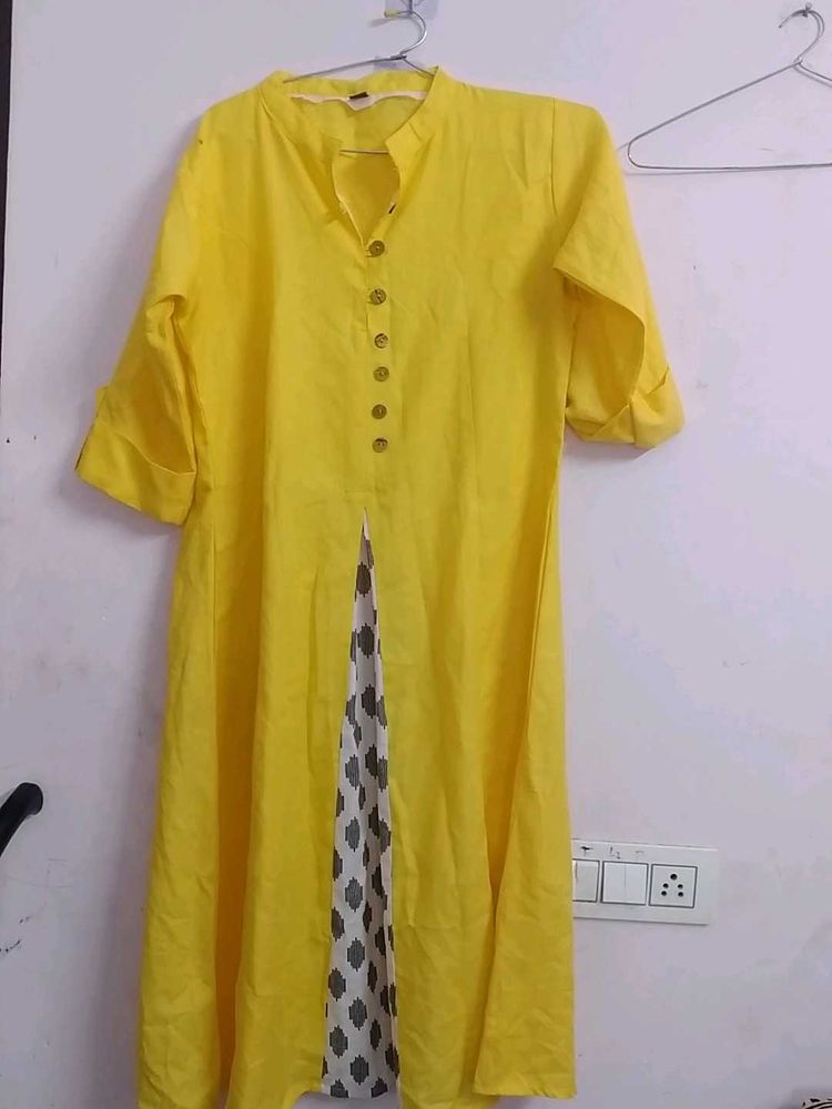 Yellow Kurta,used,little holes